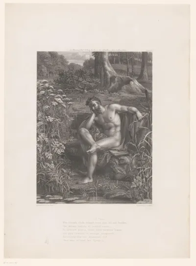 Syrinx met panfluit aan het water