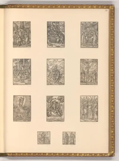 Szenen aus dem Leben Jesu und Maria; Heilige (Buchillustration)