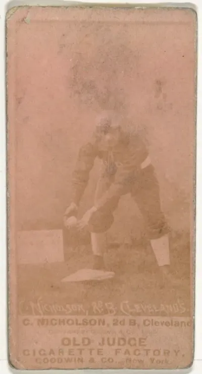 T.C. Nicholson, 2nd Base, Cleveland, from the Old Judge series (N172) for Old Judge Cigarettes