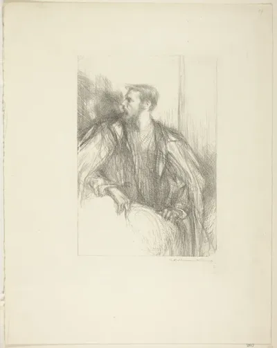 T. Sturge Moore in a Cloak