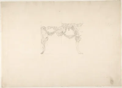 Table Design with Bacchus and Boar's Head, and Alternate Design