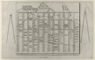 Tablet with Calendar from the Farnese Palace, from "Speculum Romanae Magnificentiae"