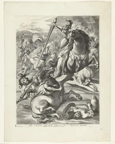 Tabula IV. Achillis dum ad Troianum bellum proficiscitur, de Telepho victoria