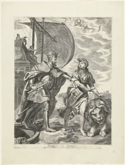 Tabula IV. Carolus in Africam manum iniicit