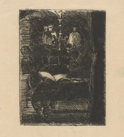 Tafel met opengeslagen boek