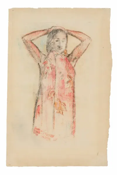 Tahitian Girl in a Pink Pareu