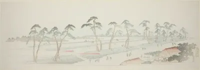 Takada Riding Grounds (Takada baba), from the series "Thirteen Views of the Environs of Edo"