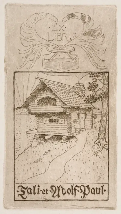 Tali ja Adolf Paulin exlibris