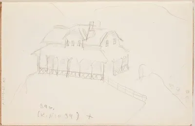Talo Alpeilla. Todennäköisesti n. 1925.