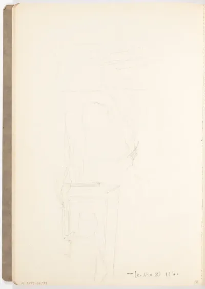 Talo ja pihapuu. 1920- tai 1930-luvulta.