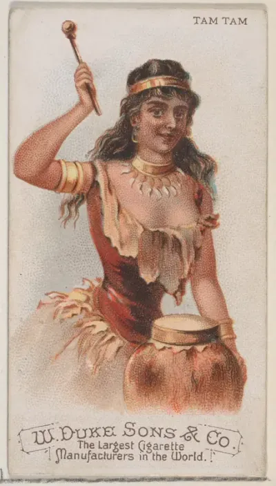 Tam Tam, from the Musical Instruments series (N82) for Duke brand cigarettes