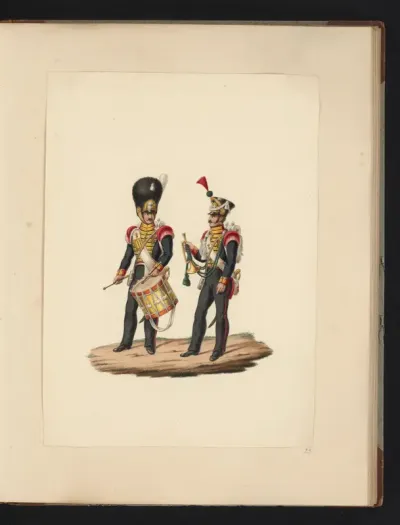 Tamboer en trompetter van de grenadiers, 1830-1831