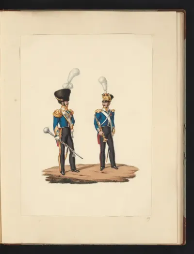 Tamboer-majoor en muzikant van de infanterie, 1830-1831