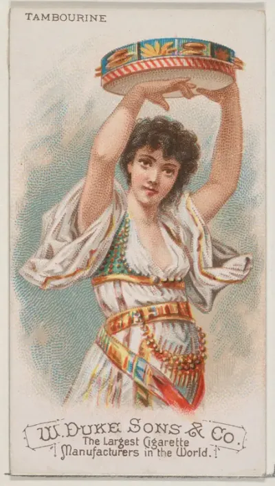 Tamborine, from the Musical Instruments series (N82) for Duke brand cigarettes