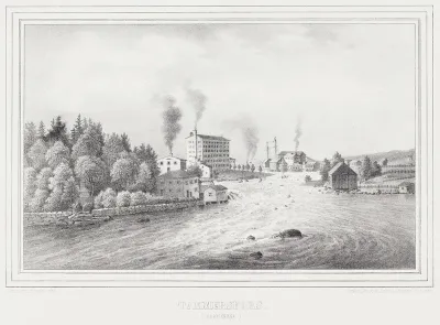 Tampere (Factories), illustration for Finland Depicted in Drawings, booklet XV