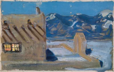Taos Home in Moonlight