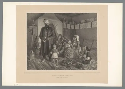 Tataarse man, vrouw en meerdere kinderen in huis, 21 oktober 1837