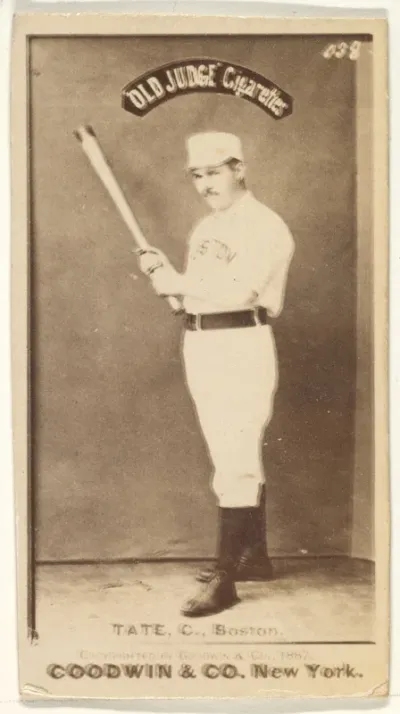 Tate, Catcher, Boston, from the Old Judge series (N172) for Old Judge Cigarettes