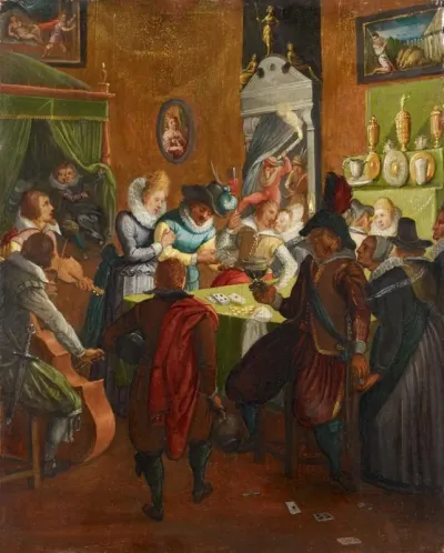Tavern scene in the night