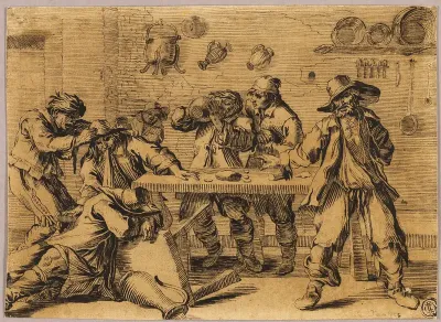 Tavern Scene with Carousing Men