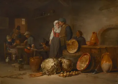 Tavern Scene with Standing Couple