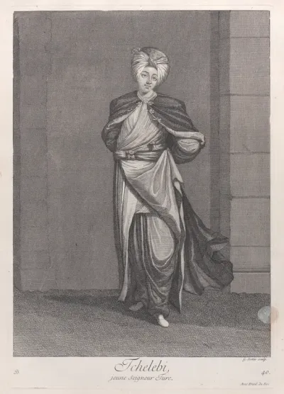 Tchelebi, jeune seigneur Turc, plate 40 from "Recueil de cent estampes représentent differentes nations du Levant"