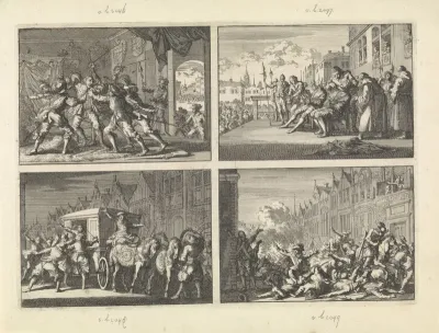 Te Lissabon wordt de Spaanse staatsman Miguel de Vasconcelos in zijn paleis gedood bij de vrijverklaring der Portugezen van Spanje, 1640 / Te Madrid worden de hoofden van Don Pedro de Silva en Don Carlo di Padiglia afgesneden, 1648 / Te Parijs wordt 
