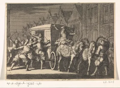 Te Parijs wordt bij nacht de koets van hertog De Beaufort aangevallen, 1650