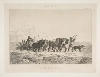 Team of Cattle (Haut-Dauphiné), from "L'Artiste"