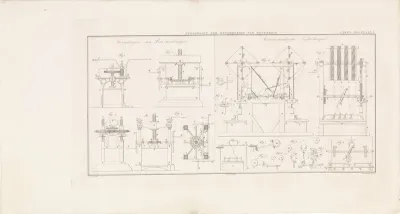 Technisch figuren van persen en zijdehaspels
