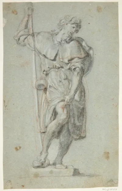 Tegning af en soldater statue
