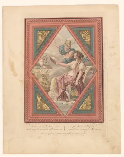 Tekenkunst toont haar werk aan Mercurius