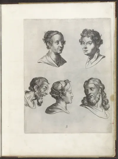 Tekenvoorbeelden van mannen- en vrouwengezichten