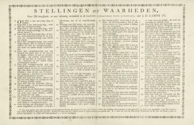 Tekstblad voor J.H. Campe, De kleine zielkunde voor Kinderen, 1806