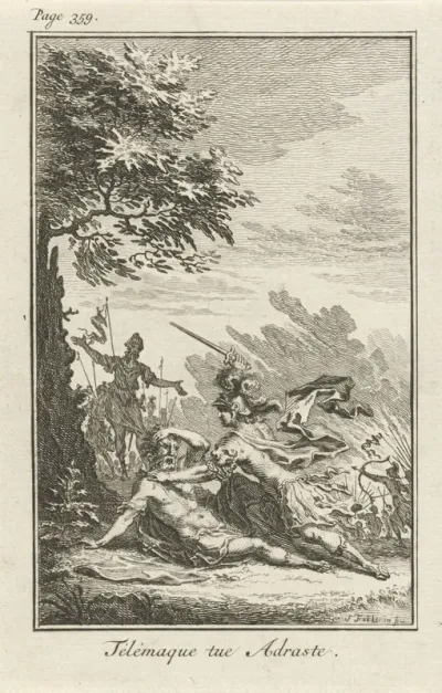 Telemachus doodt Adrastus