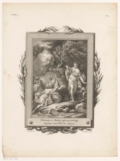 Telemachus en Mentor komen aan op het eiland van Calypso