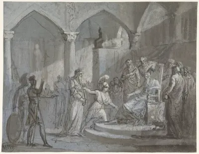 Telemachus en Mentor voor koning Sesostris