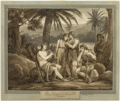 Telemachus Plays and Sings to the Shepherds in Egypt, from The Adventures of Telemachus, Book 2