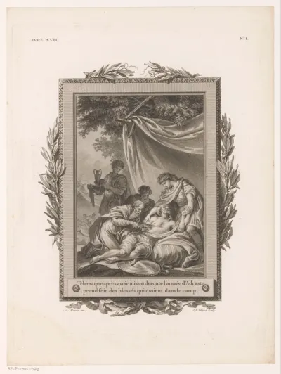 Telemachus zorgt voor de gewonden