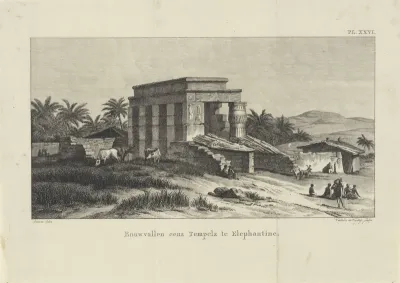 Tempel op het eiland Elephantine in Egypte