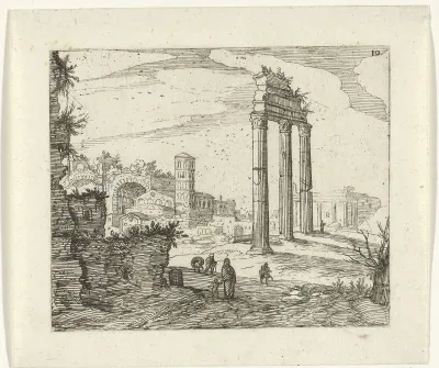 Tempel van Castor en Pollux en de basilica van Constantijn