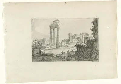 Tempel van Castor en Pollux en de basilica van Constantijn