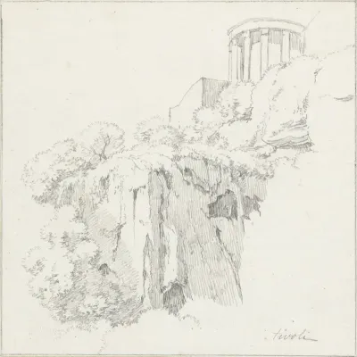 Tempel van de Sibylle in Tivoli, van onderen gezien