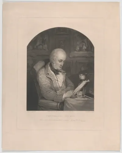 Temperance.–The Man: "Here is that which is too weak to be a sinner–honest Water"–Shakespeare