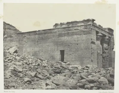 Temple De Dandour (Ancienne Tantour), Dédié à La Triade Osiris-Isis-Horus; Nubie, plate 93 from the album "Egypte, Nubie, Palestine et Syrie" (1852)
