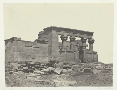 Temple de Débôd, Parembole de l'Itinéraire d'Antonin; Nubie, plate 86 from the album "Egypte, Nubie, Palestine et Syrie" (1852)