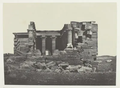 Temple De Maharakkah (Hièra Sycaminos Des Grecs); Nubie, plate 96 from the album "Egypte, Nubie, Palestine et Syrie" (1852)
