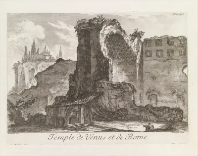 Temple de Venus et de Rome, from "Les Plus Beaux Monuments de Rome Ancienne ou Recueil des plus beaux Morceaux de l'Antiquité Romaine qui existent encore"