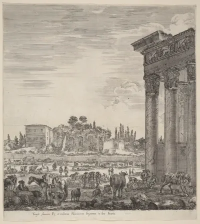 Temple of Antonius and the Campo Vaccino