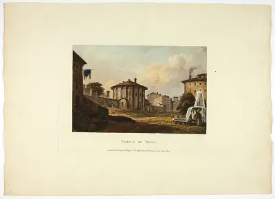 Temple of Vesta, plate nineteen from the Ruins of Rome